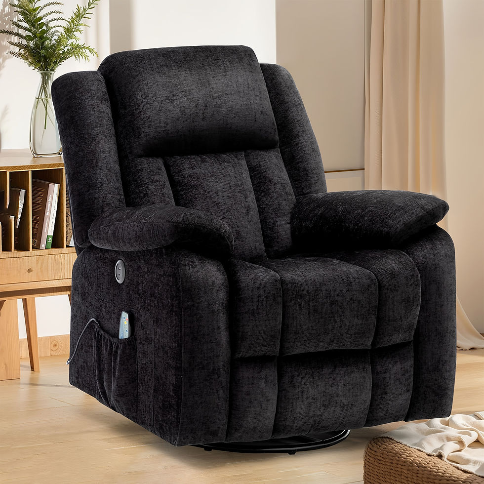 Recliner Chair, Rocking Chair with Massage And Heat, 360° Swivel Recliner Chair