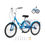 Thumbnail: 24-Inch Blue Folding Tricycle 7-Speed Carbon Steel Lightweight, Durable