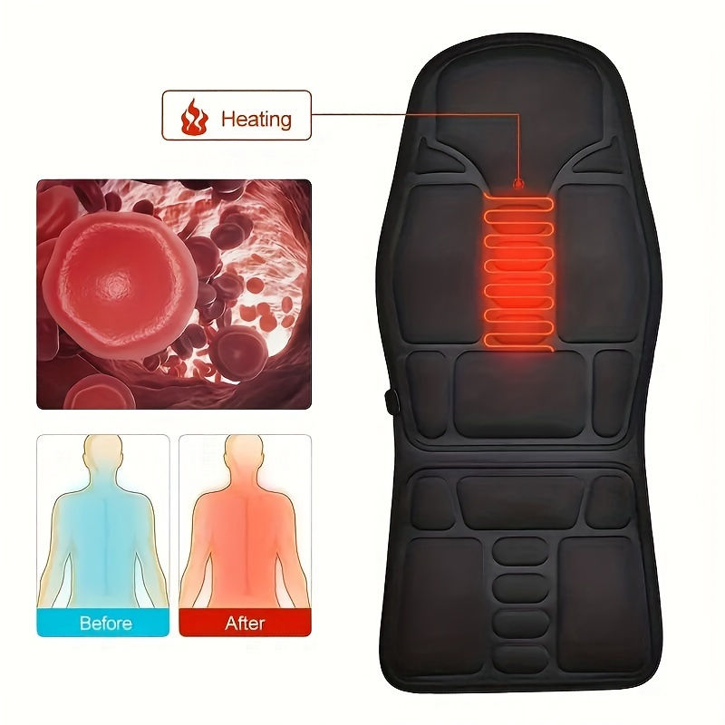 Thumbnail: 5 Motor Vibratory Massage Cushion With Heat - Home Office Use 