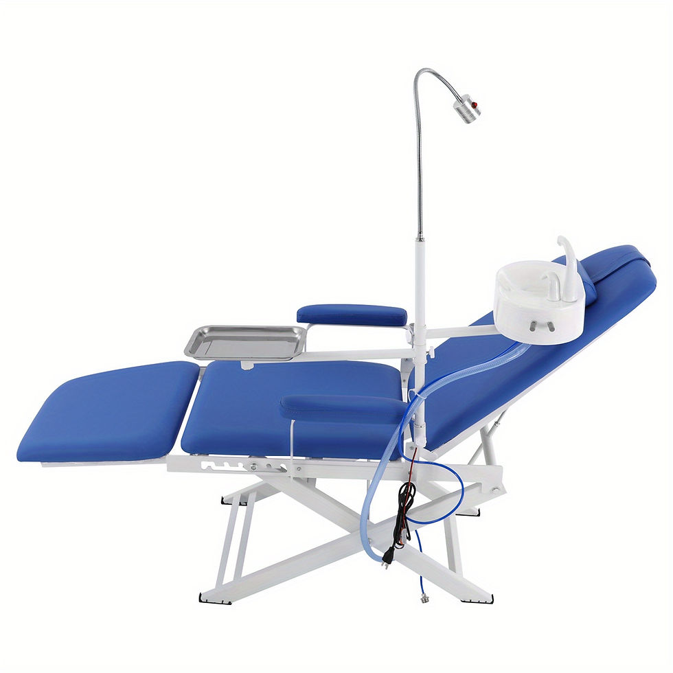 Thumbnail: Dental bed without turbine blue, Portable Folding Mobile Chair