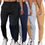 Thumbnail: 4 pcs Men's Jogger Casual Pants with Deep Pockets, Regular Fit, Elastic