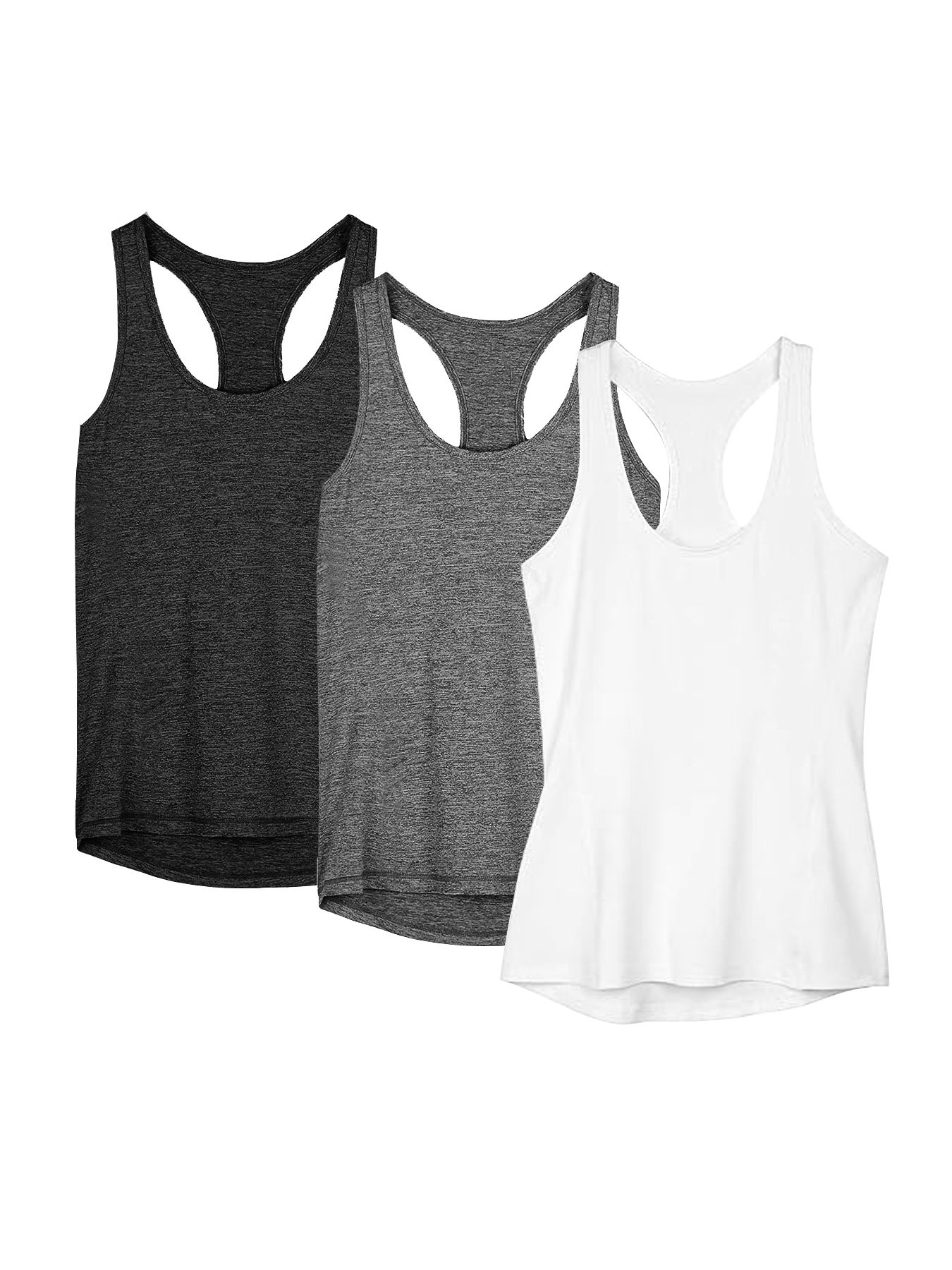 3 Pcs Women Sport tank Tops Loose Yoga Tops Quick Dry Workout Tops