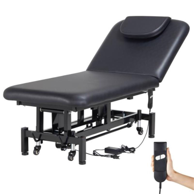 Electric Adjustable Massage Table with Wheels and Headrest Height Adjustable Spa
