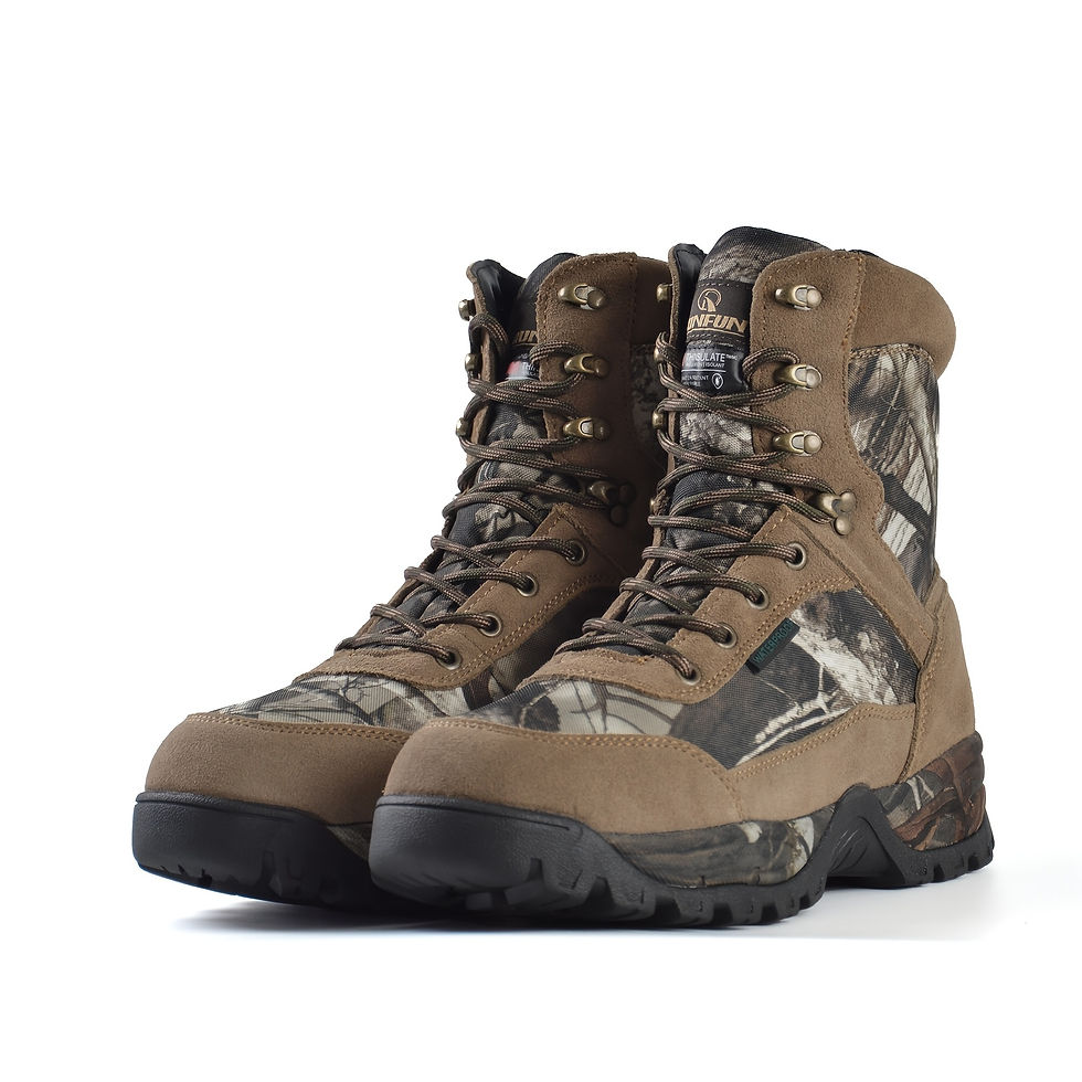 Hunting Boots Waterproof Lightweight Camo 8 Inches Insulated