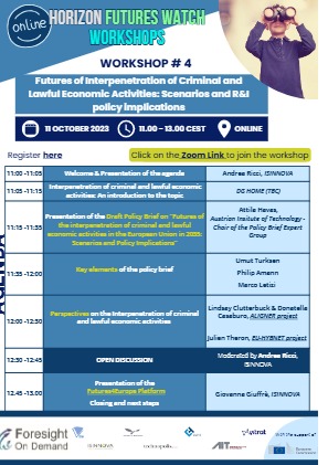 Project Result Preview - Agenda - Horizon Futures Watch Workshop 4