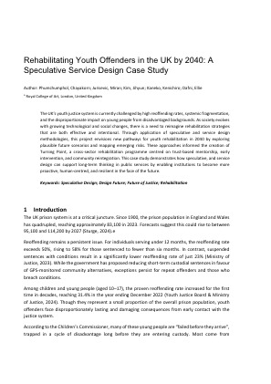 Project Result Preview - Rehabilitating Youth Offenders in the UK by 2040: A Speculative Service Design Case Study