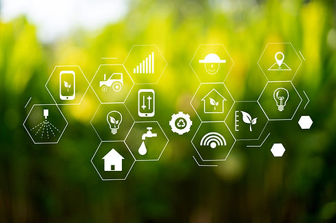 agriculture technology concept man Agronomist Using a Tablet in an Agriculture Field read