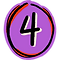 chiffre 4 de couleur mauve