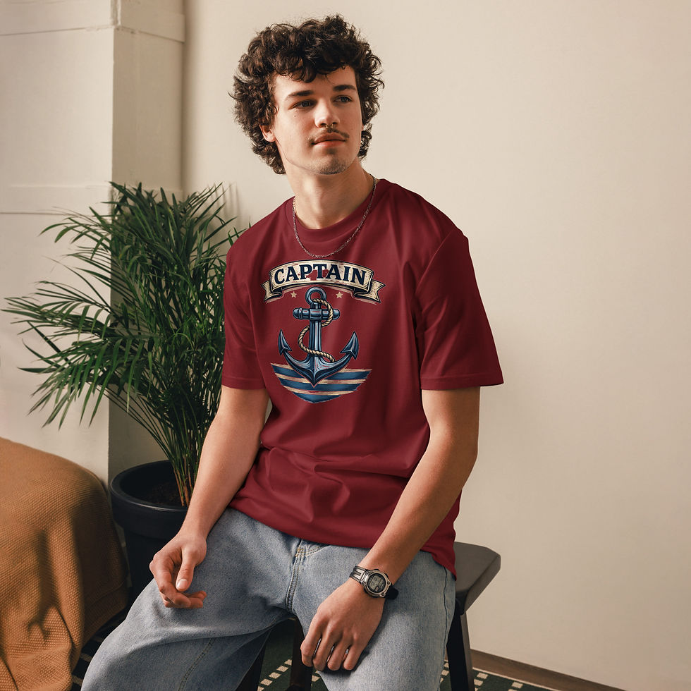 Miniaturbild: _ONE_ T-Shirt Anker mit Captain verschiedene Farben 