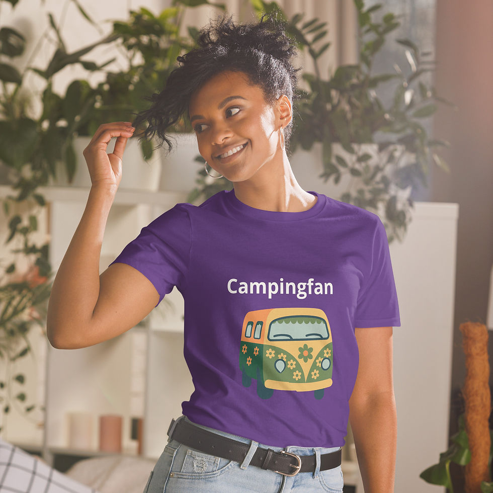 Miniaturbild: ONE Unisex-T-Shirt Campingfan