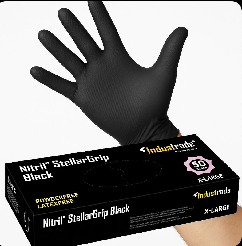 Kopie von Nitril grip Einweg Werkstatthandschuhe schwarz