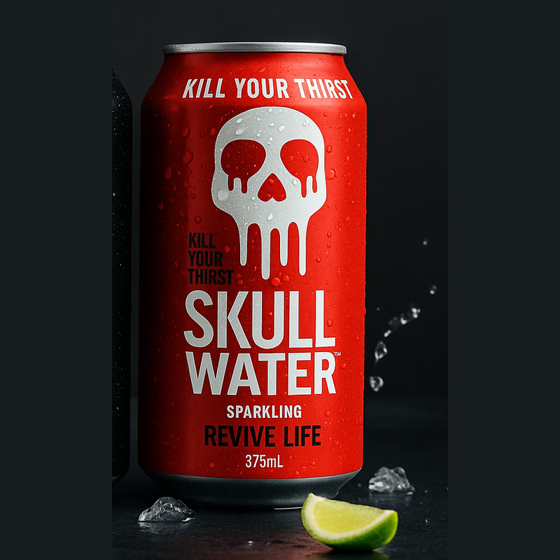 Skull Water Sparkling – 375mL Cans (10 Pack)
