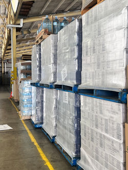 Little Hampton Spring Water pallets packed and ready for distribution from our Victorian facility