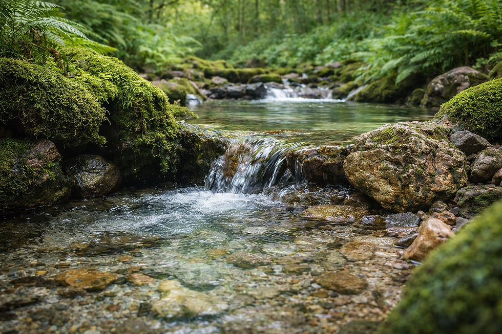 Natural Australian spring water source showing clean flowing water and mineral-rich environment