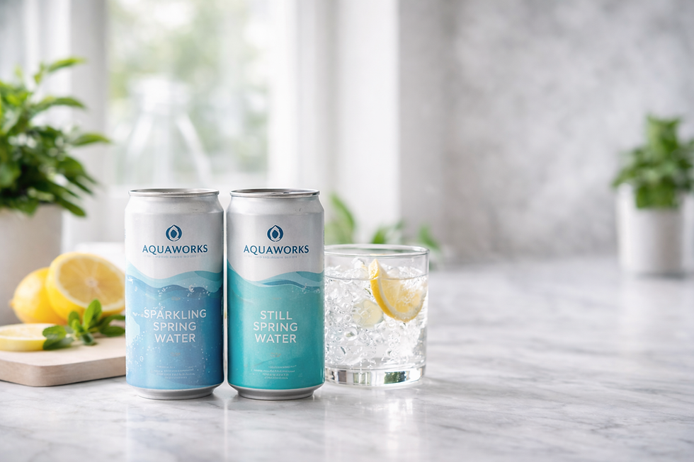 Australian bottled water in aluminium cans including still and sparkling options for hospitality and wholesale use