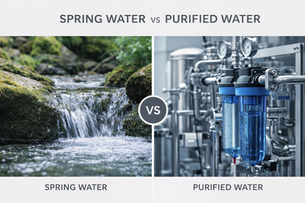 Comparison of spring water and purified water for Australian hospitality and wholesale bottled water supply