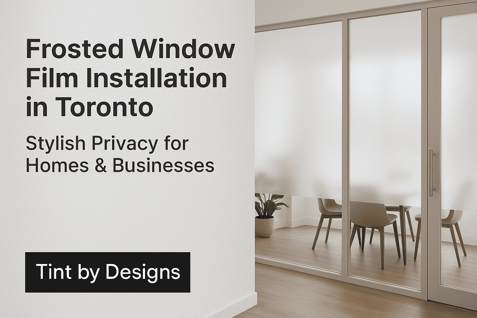 Frosted Window Film Installation in Toronto – Stylish Privacy for Homes & Businesses