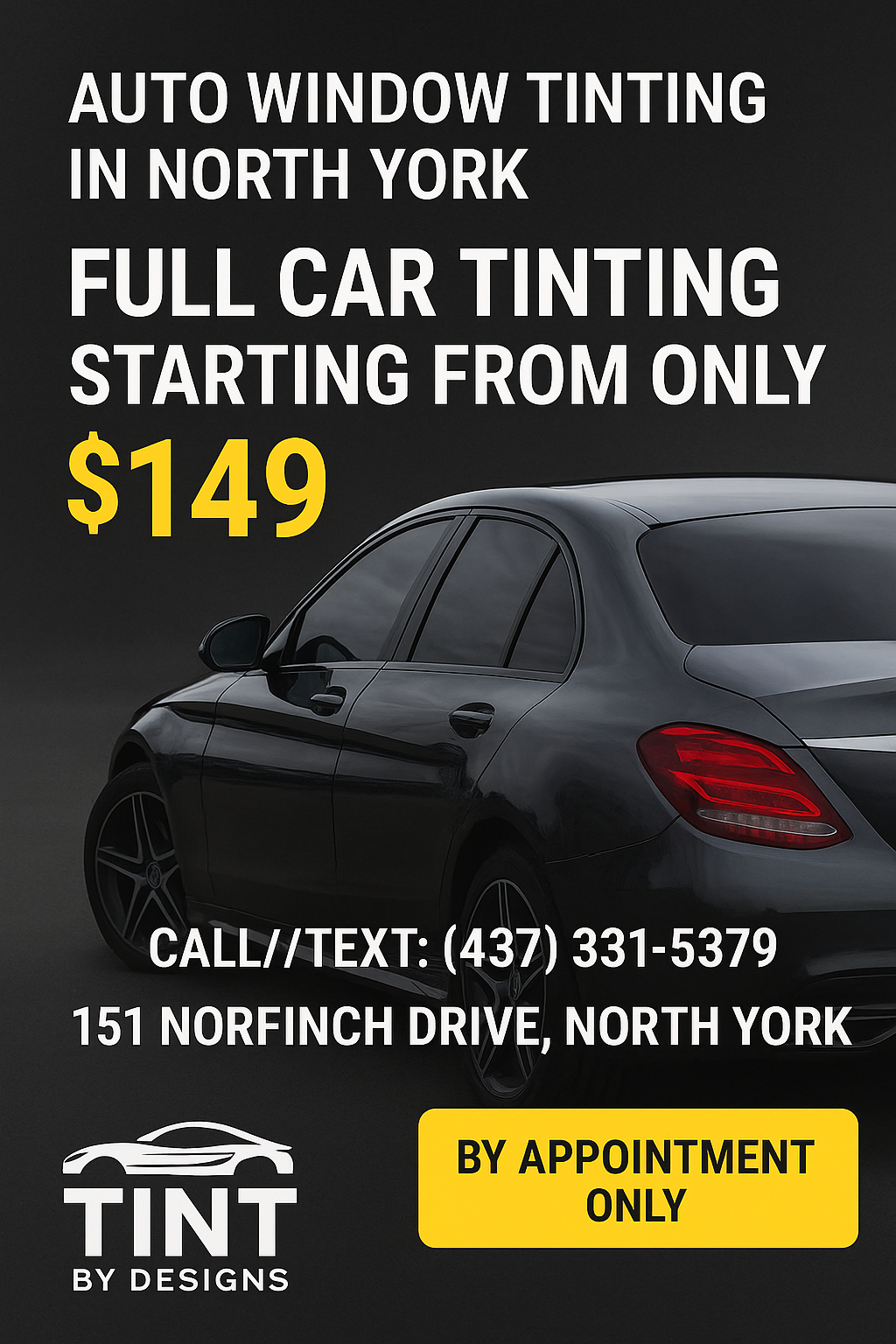 Auto Window Tinting in North York