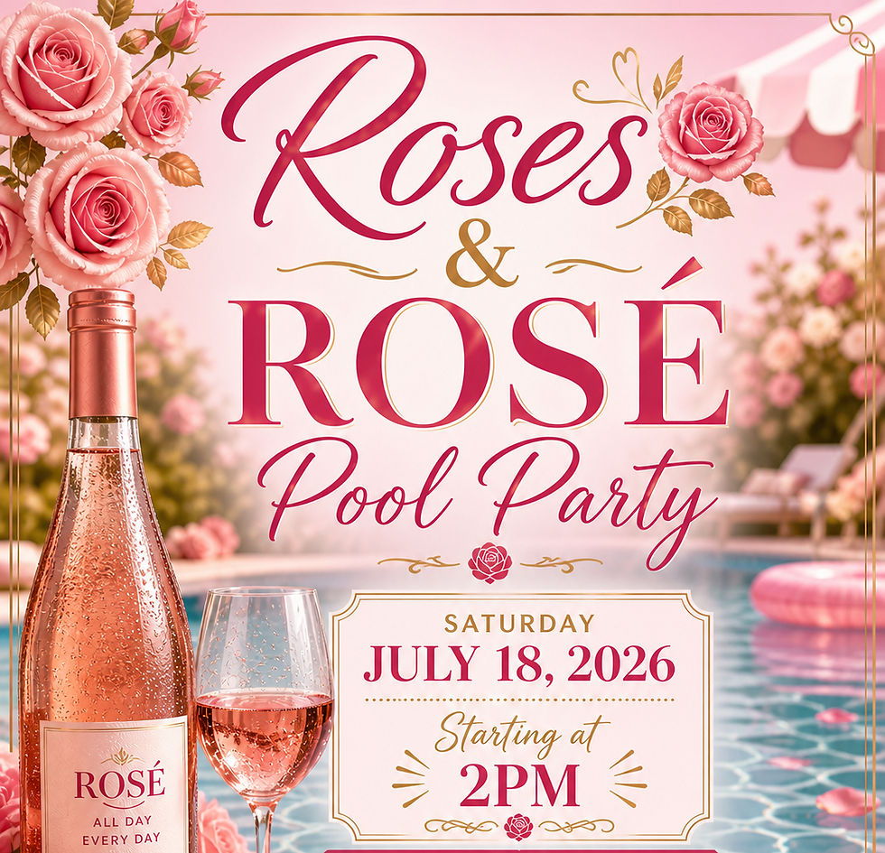 Roses + Rose Pool Party