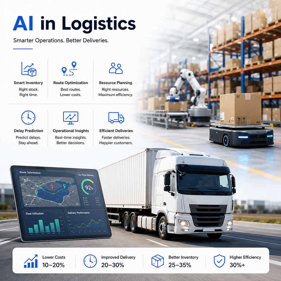 AI powered smart logistics and supply chain management for efficient operations