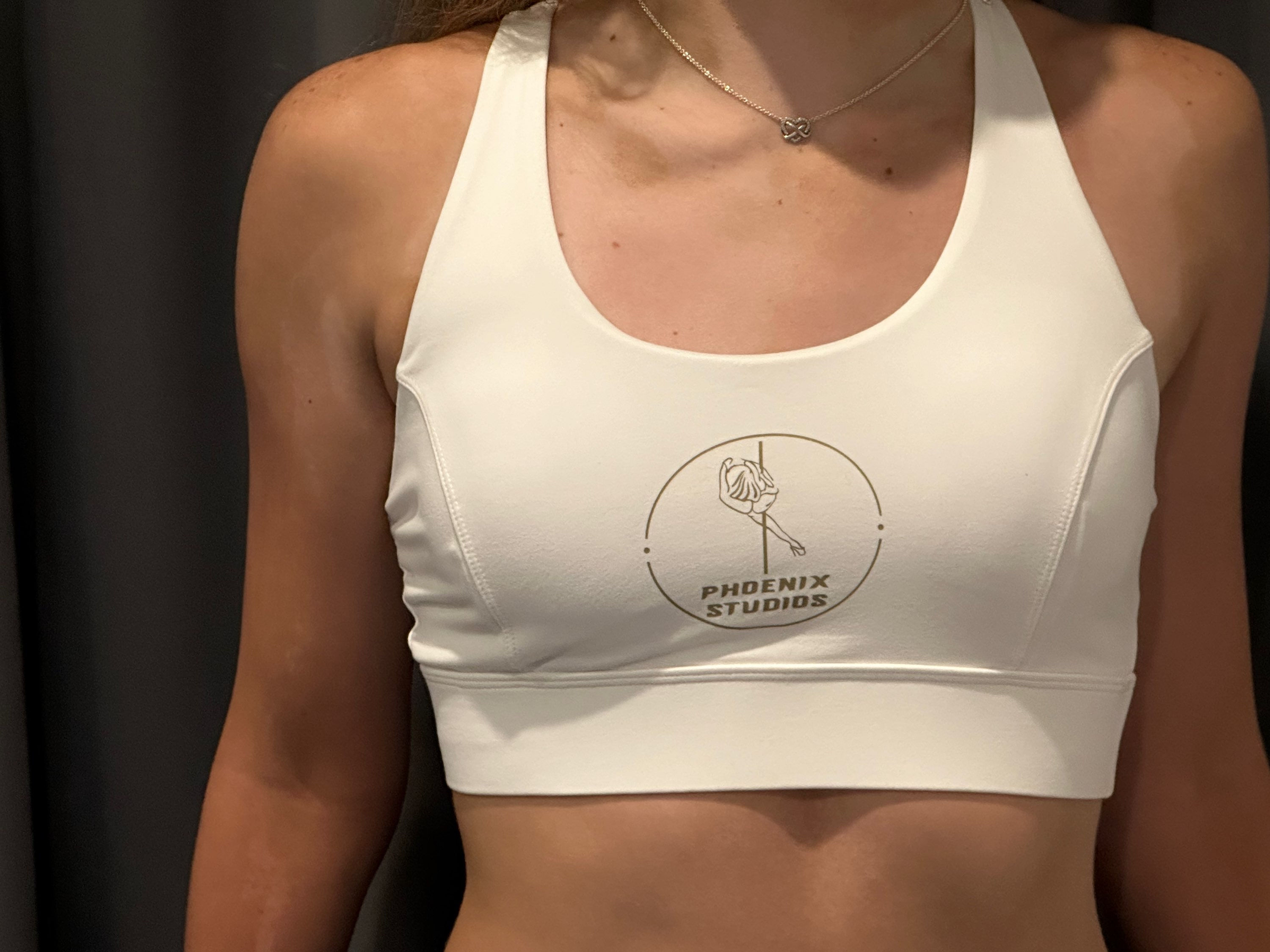 Phoenix Studios White Crop top with thicker straps