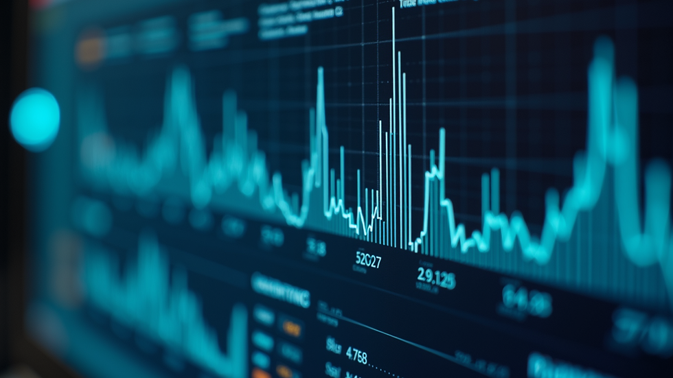 Close-up view of a digital dashboard displaying IT performance metrics