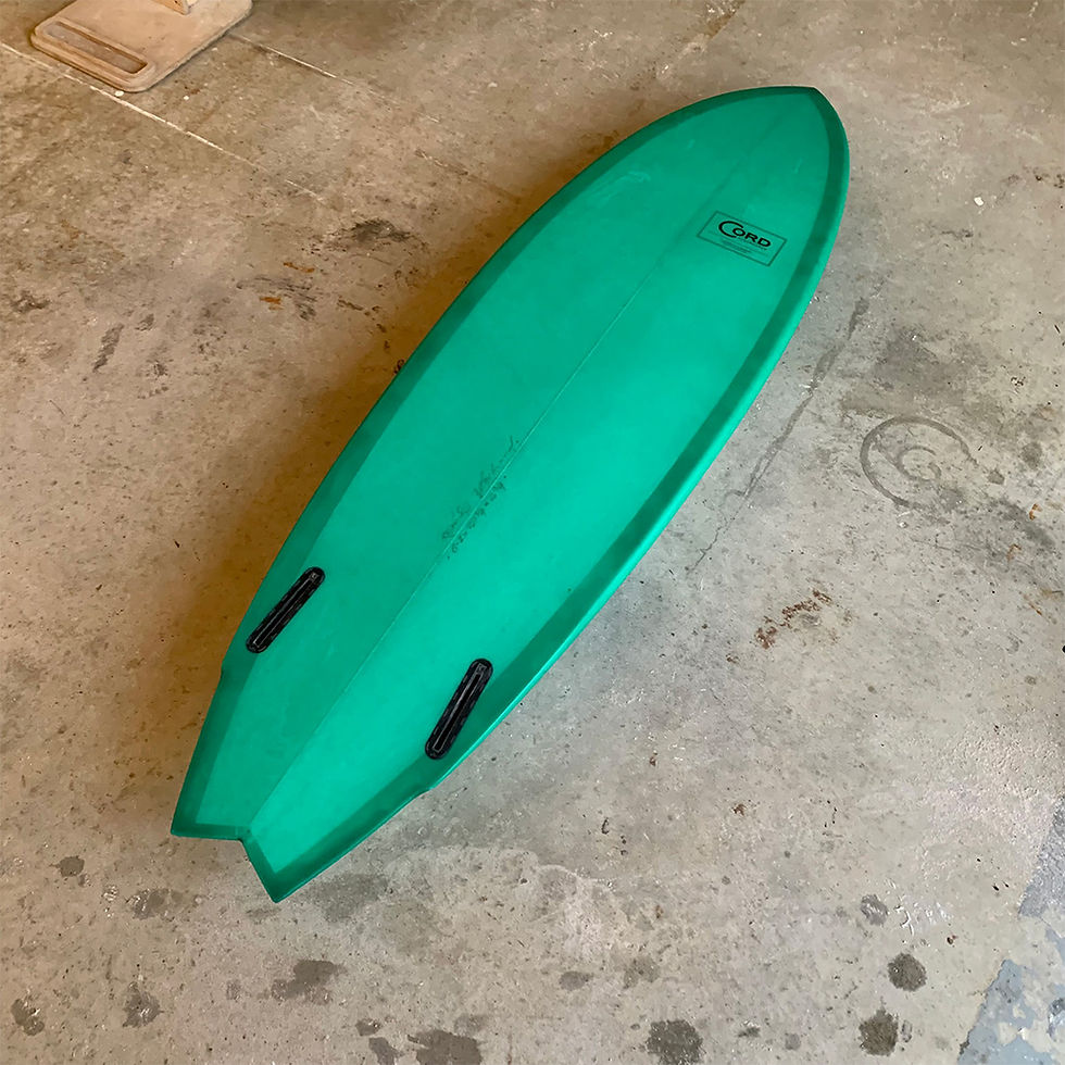 Thumbnail: Cord 6'2" Classic Twin Fin  by Ronnie Woodward