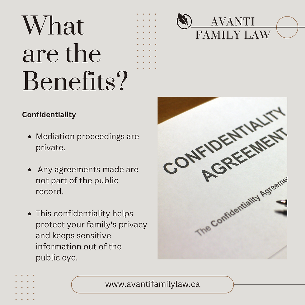 Family Law Mediation is Confidential