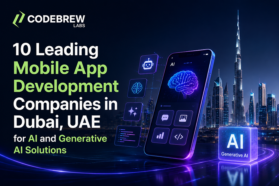 10 Leading Mobile App Development Companies in Dubai, UAE for AI and Generative AI Solutions