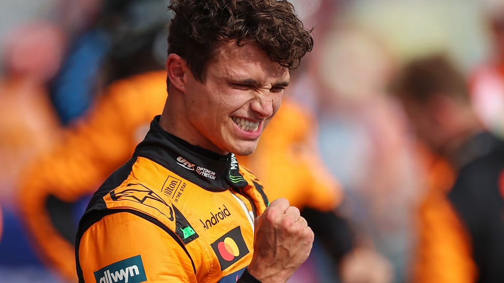 Norris contento por el resultado. Creditos: F1