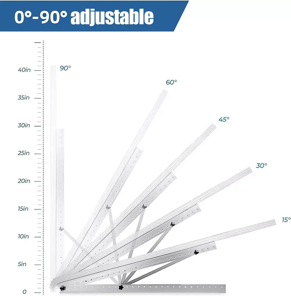 Thumbnail: 1140mm Solar Panel Tripod Bracket Adjustable Mounting Brackets Kit System
