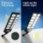 Solar Street Light LED Outdoor Dusk to Dawn Road Area Lamp
