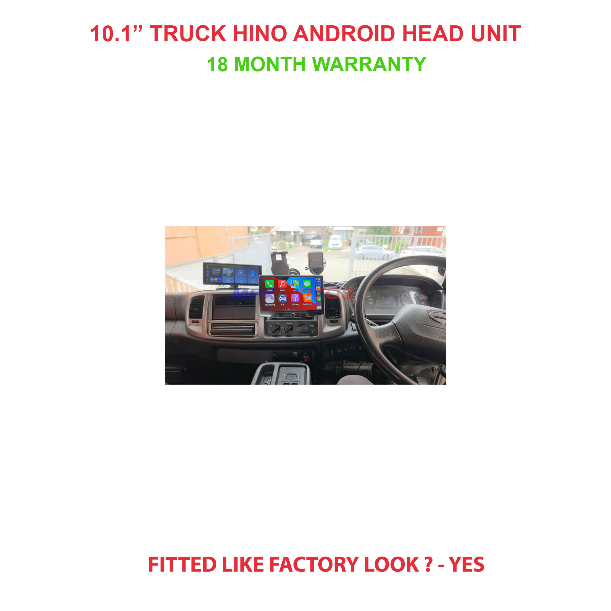 10.1 inch hino fe 500 head unit float 360 degree plug and play