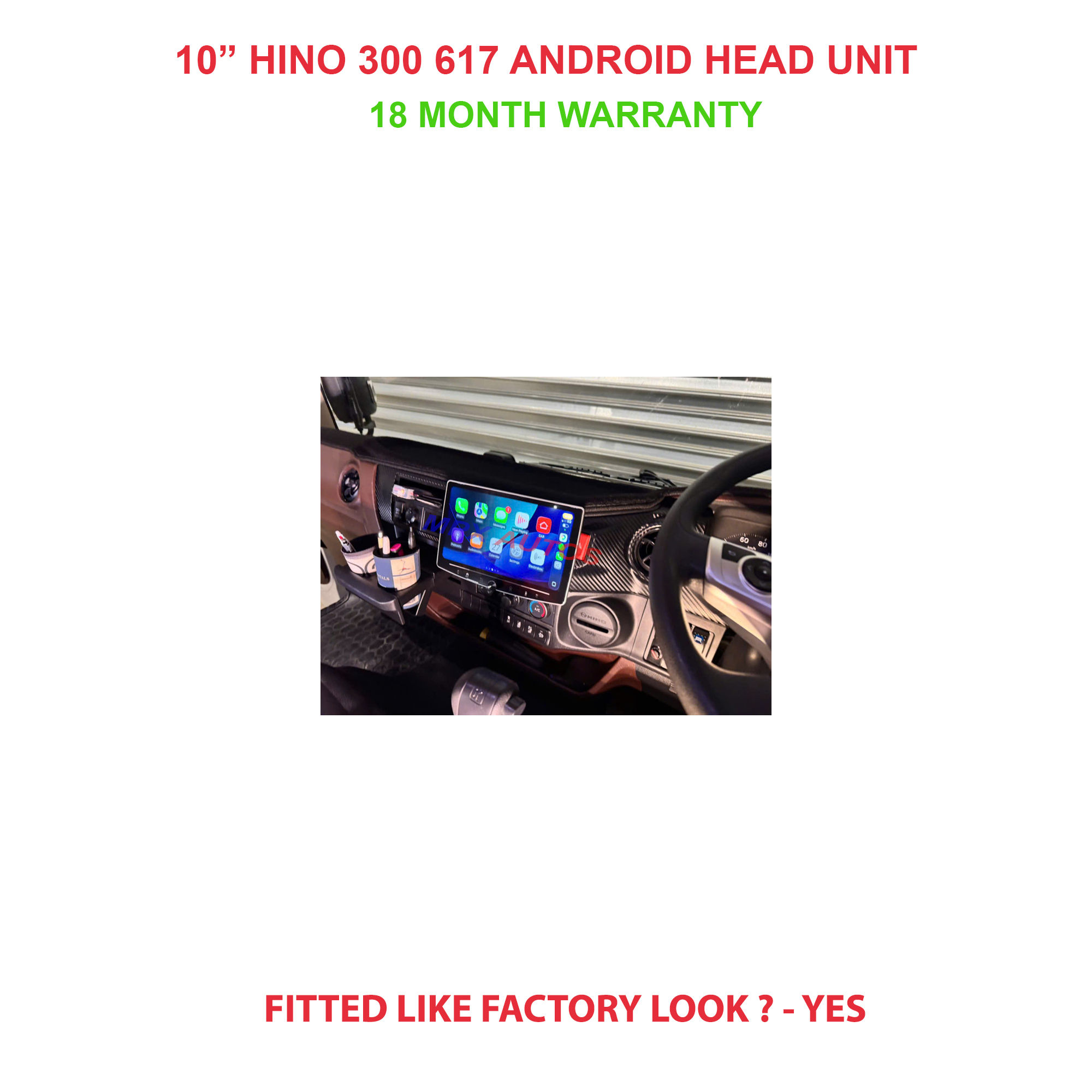 10 inch hino ss 700 series head unit plug n play rotatable 360 degree