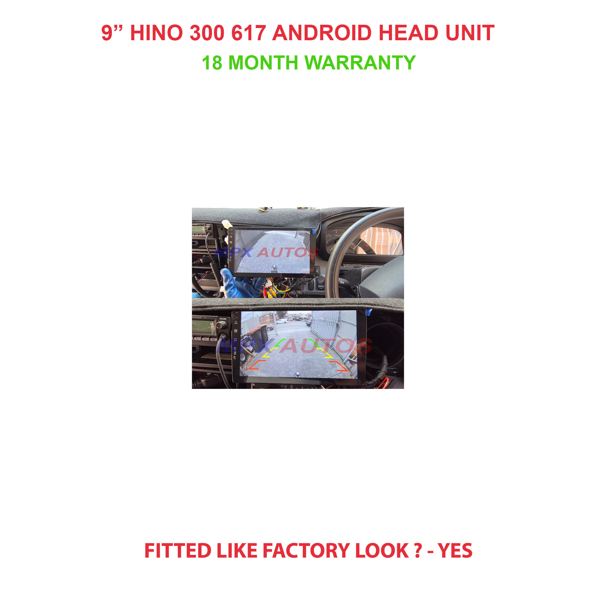 9 inch hino 300 617 head unit wireless apple carplay android auto
