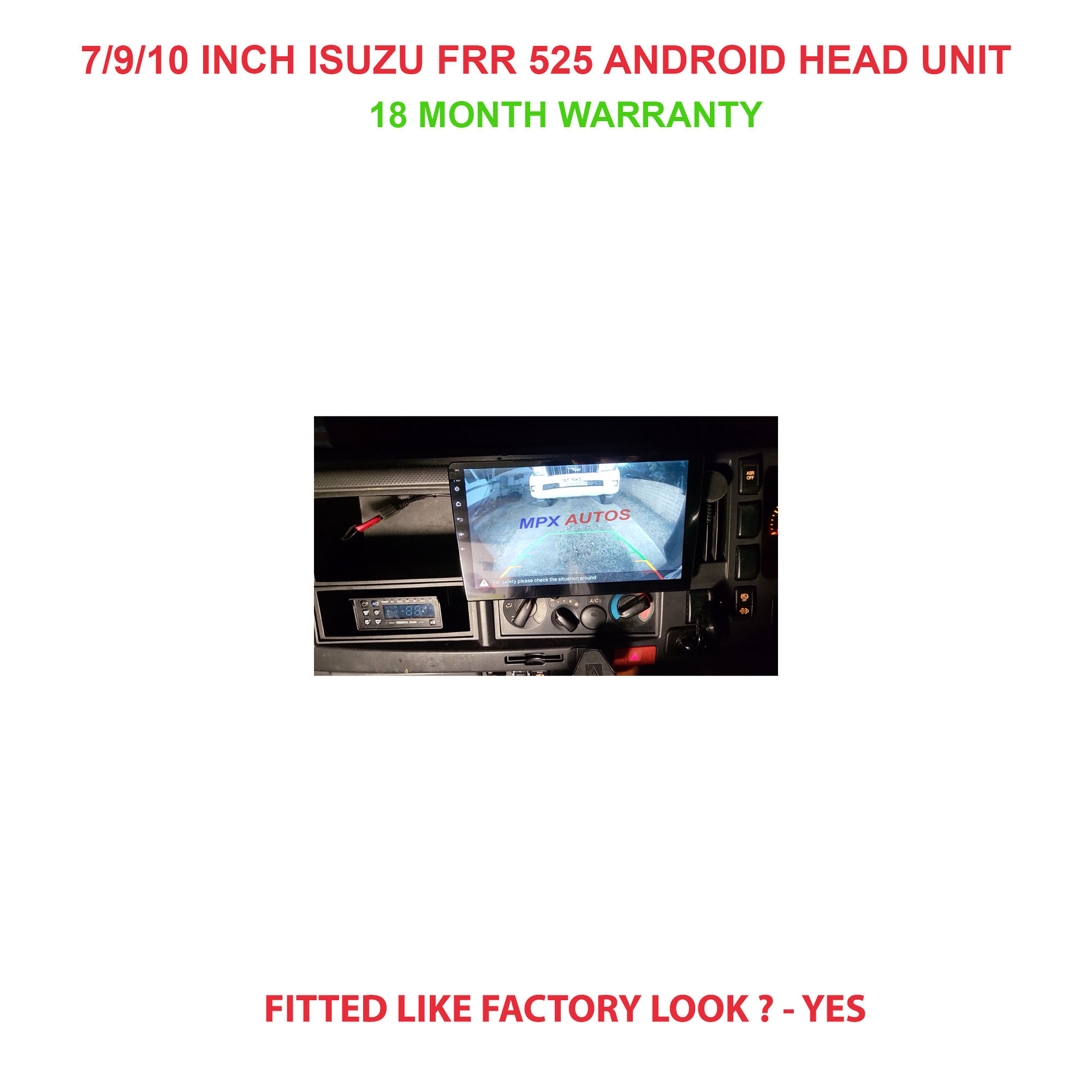 7/9/10 inch isuzu frr 525 head unit wireless apple carplay