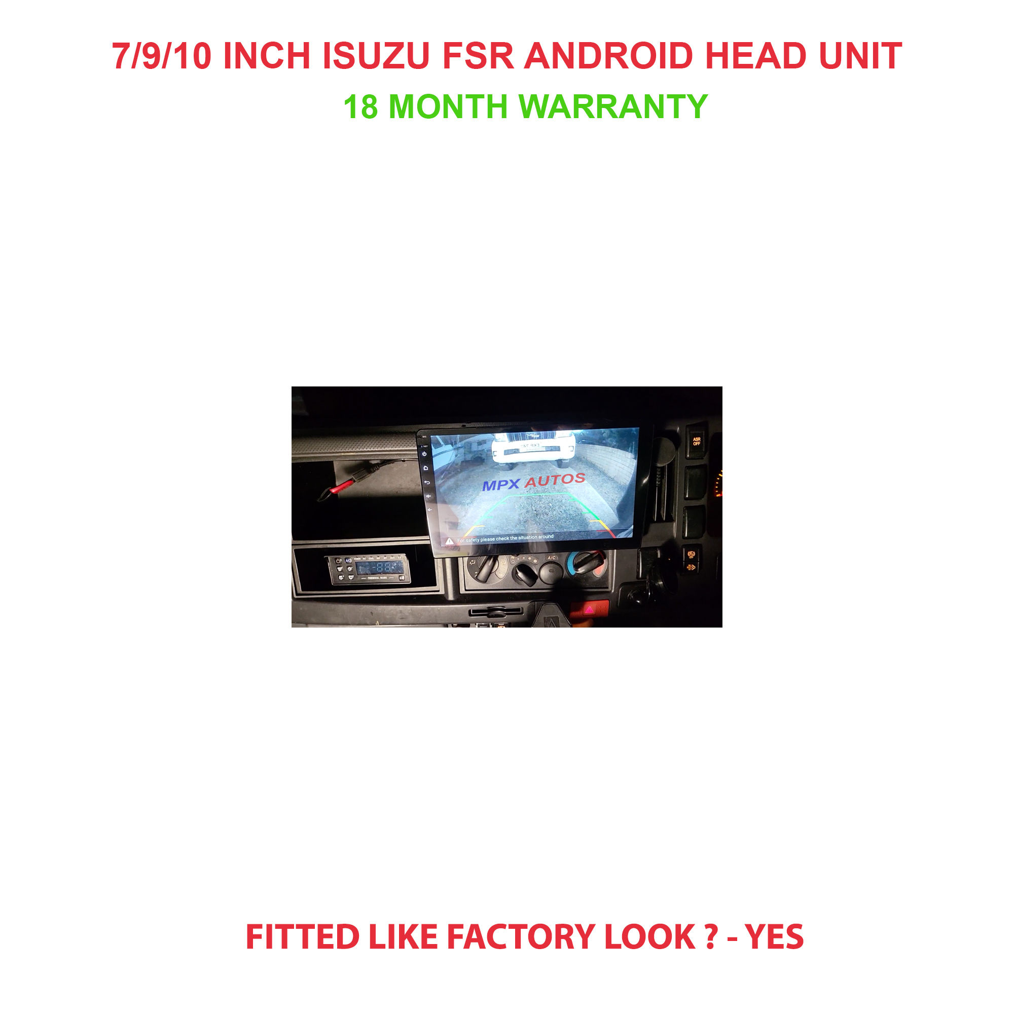 7/9/10 inch isuzu fsr head unit wireless apple carplay