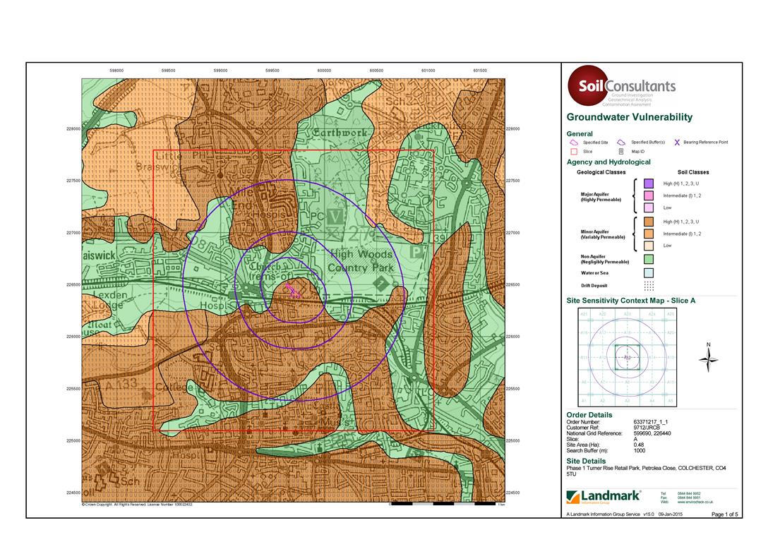 Geological map and desk study data sheet