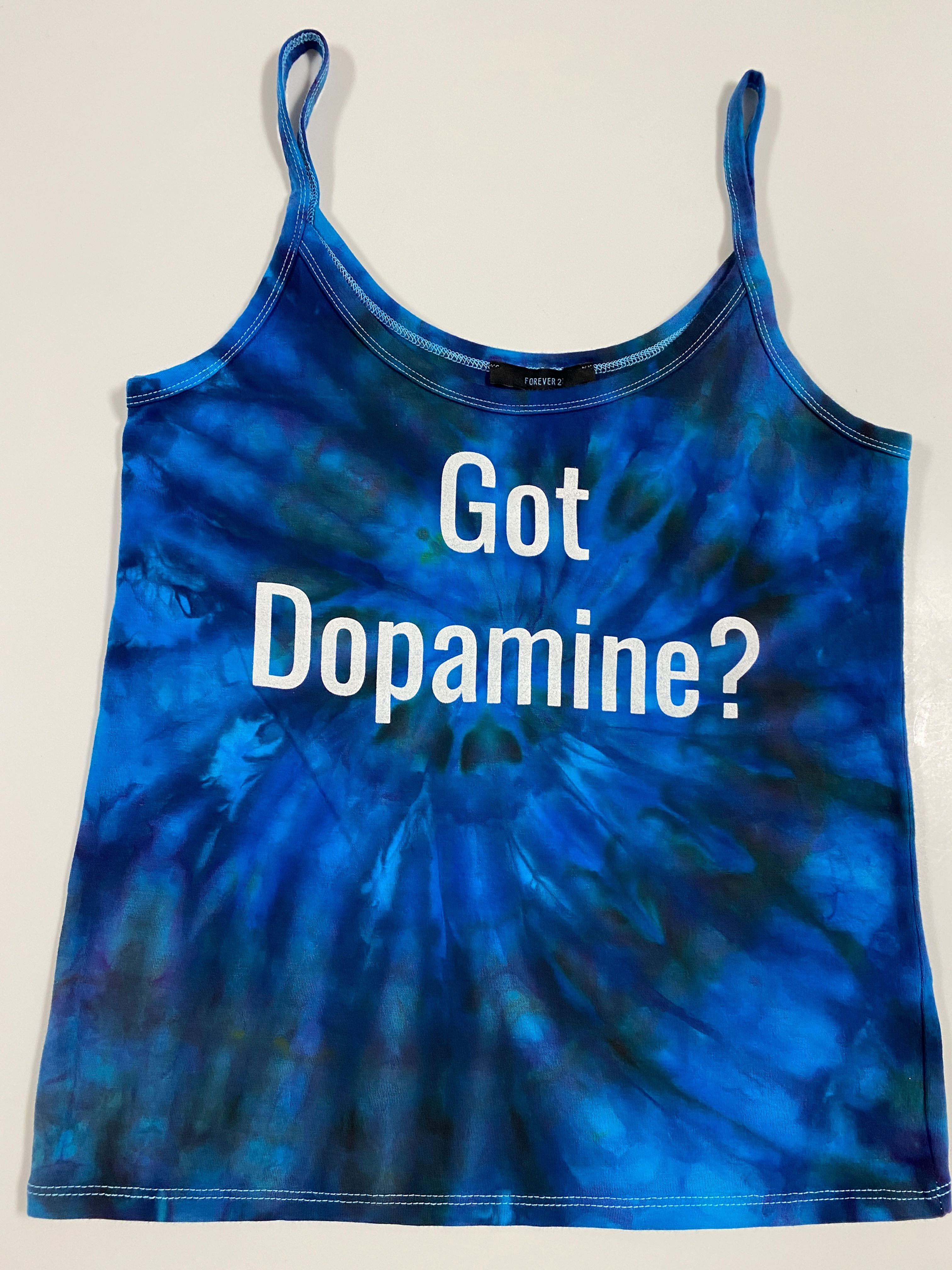 Blue Spiral - Ice Tie Dyed by Hand - Camisole