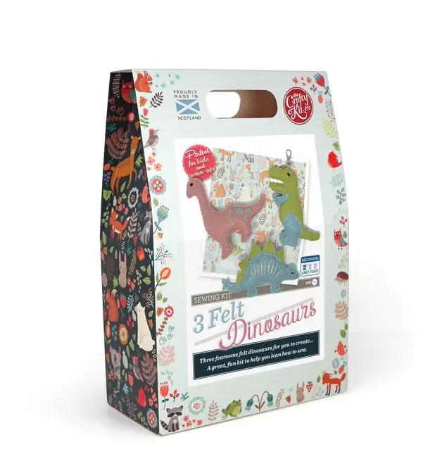 Thumbnail: Three felt dinos sewing kit