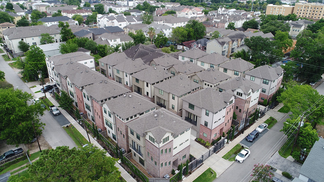 Langston Court drone view