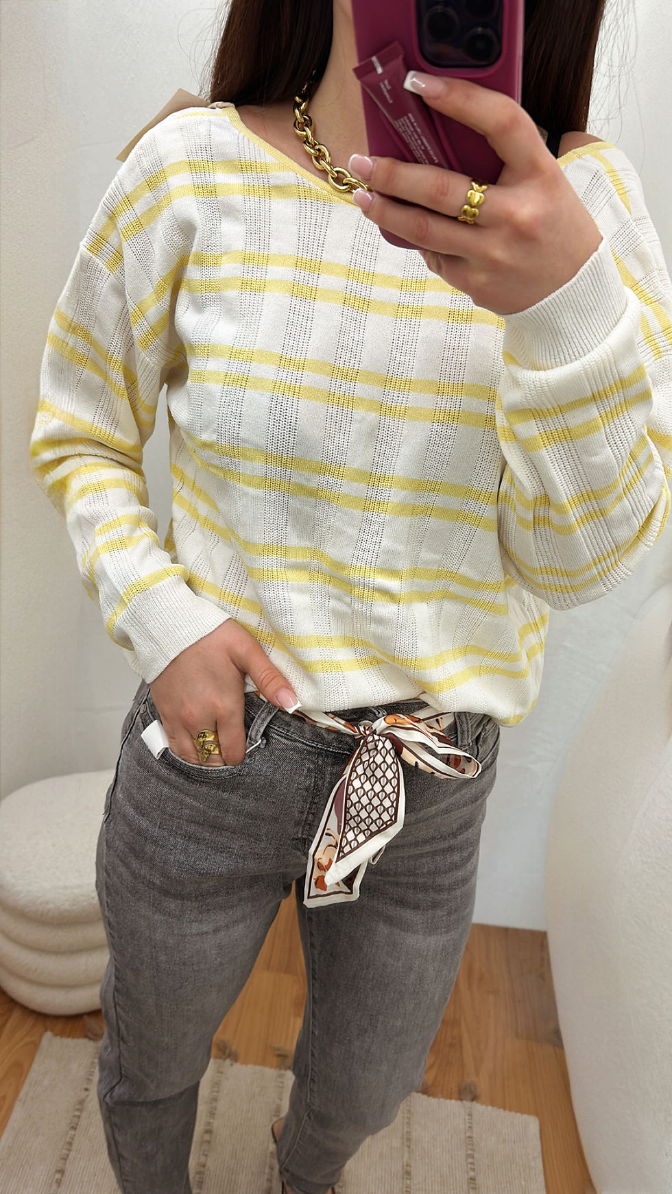 Miniature : Pull réversible Raya jaune 