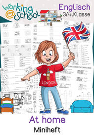 Miniheft zum Thema At home für Grundschule Klasse 3 bis 4 in Englisch
