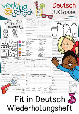 Miniheft / Wiederholungsheft zu Fit in Deutsch für Grundschule Klasse 3 in Deutsch