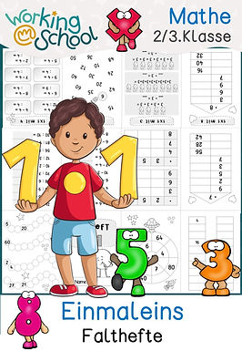 Falthefte zum Thema 1x1 / Einmaleins als FREEBIE für Grundschule Klasse 2-3 in Mathe