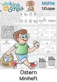 Miniheft zum Thema Ostern Zahlenraum 20 für Grundschule Klasse 1 in Mathe