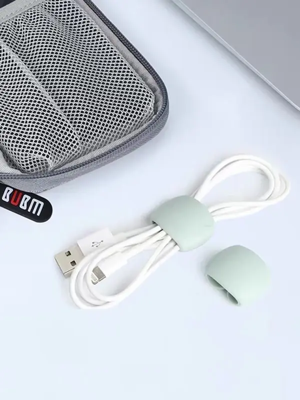 Miniatura: 10 piezas organizador de cable de dato de color al azar