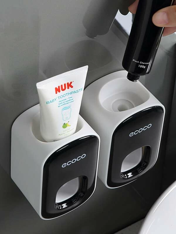 Miniatura: 1 pieza dispensador automático de pasta de dientes montado en pared