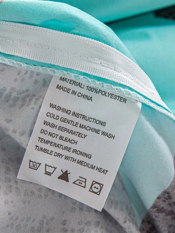 Miniatura: Set ropa de cama con patrón de cheurón sin relleno