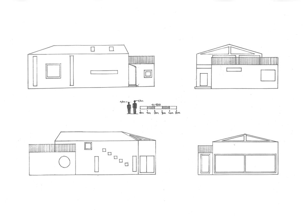 dream lake house, side views